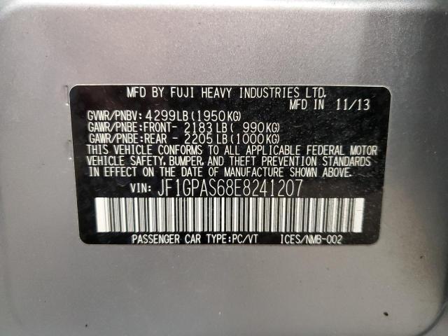 JF1GPAS68E8241207 Subaru Impreza Sport Limited