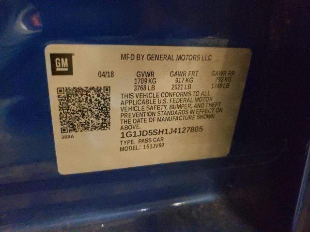 2018 CHEVROLET SONIC LT - 1G1JD5SH1J4127805