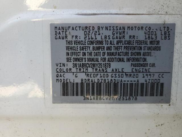 3N1AB8CV2MY251878 Nissan SENTRA SV