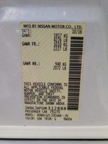 1N4AL3AP1HN312888 Nissan ALTIMA 2.5