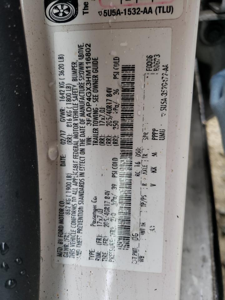 3FADP4GX3HM116802 FORD FIESTA 2017