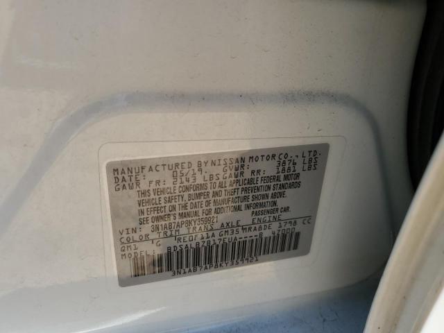 3N1AB7AP8KY359921 Nissan Sentra S 12