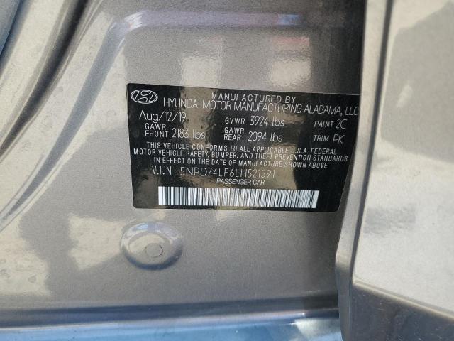 VIN 5NPD74LF6LH521591 2020 HYUNDAI ELANTRA no.12