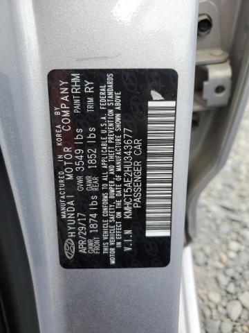 KMHCT5AE2HU343677 Hyundai ACCENT SE