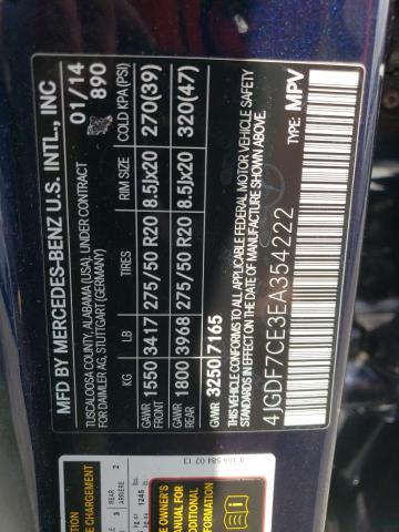 4JGDF7CE3EA354222 Mercedes-Benz Gl 450 4matic