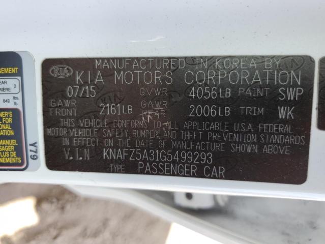 KNAFZ5A31G5499293 KIA FORTE SX