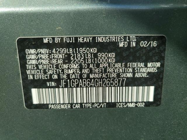 JF1GPAB64GH265877 Subaru Impreza Premium