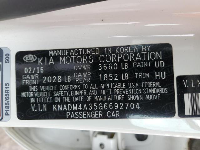KNADM4A35G6692704 KIA RIO LX