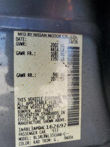 1N4BL3AP0HC162692 Nissan Altima 3.5sl