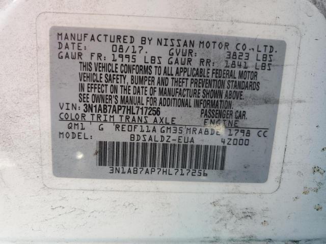 3N1AB7AP7HL717256 Nissan SENTRA S