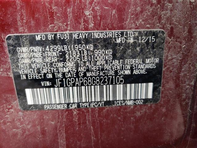 JF1GPAP68G8237105 Subaru Impreza Sport Premium