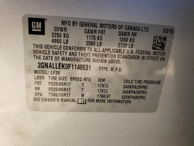 2015 CHEVROLET EQUINOX L - 2GNALLEK0F1148631