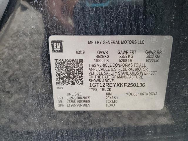 1GT12REYXKF250136 GMC Sierra K2500 Slt