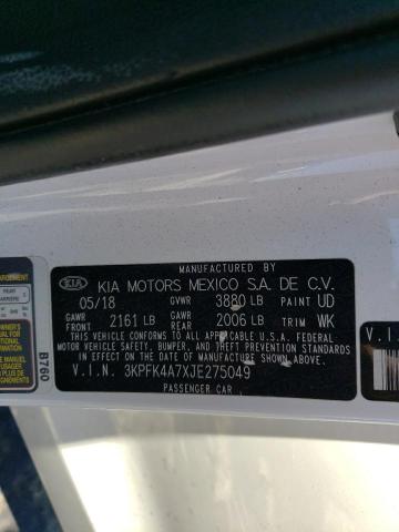 3KPFK4A7XJE275049 KIA FORTE LX