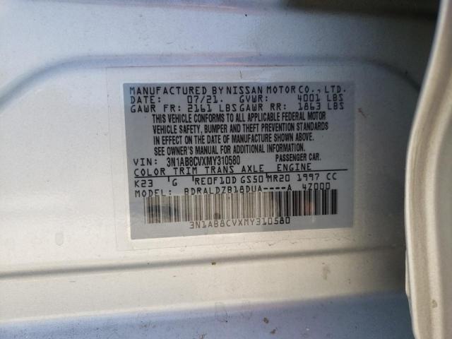 3N1AB8CVXMY310580 Nissan SENTRA SV