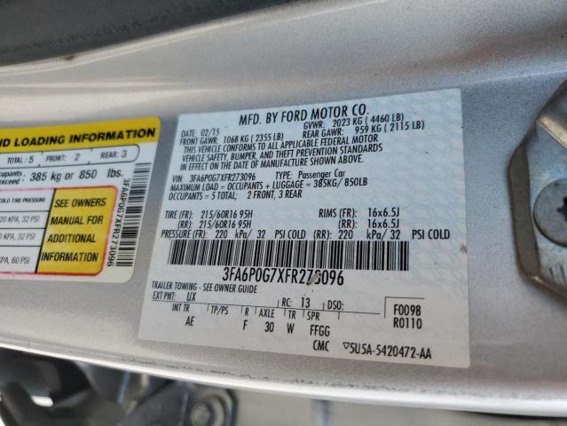3FA6P0G7XFR273096 Ford FUSION S