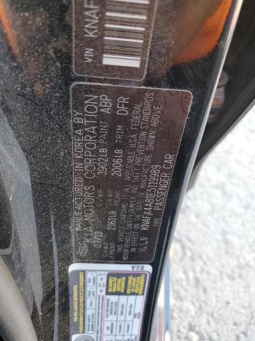 KNAFX4A81E5119989 KIA FORTE EX