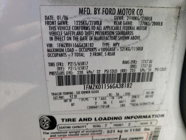 1FMZK01156GA38182 2006 Ford Freestyle Se