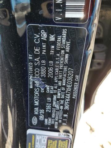 3KPFK4A7XHE036207 KIA FORTE LX