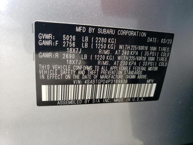 4S4BTGPD4P3189838 Subaru Outback TO 13