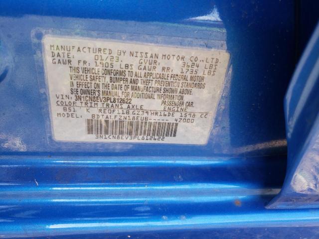 3N1CN8EV3PL812622 Nissan VERSA SV