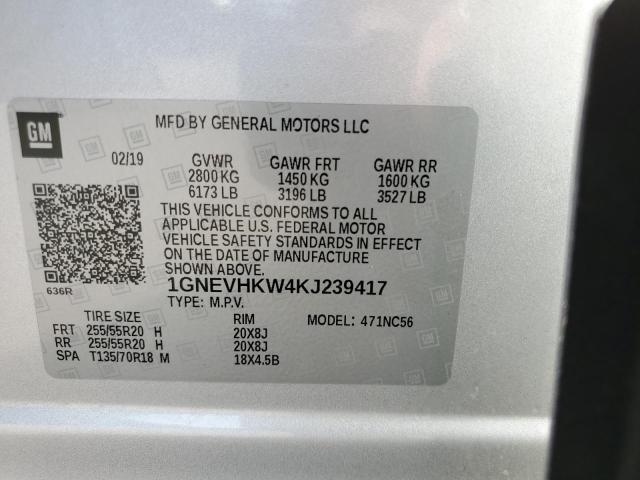 1GNEVHKW4KJ239417 Chevrolet Traverse L 13