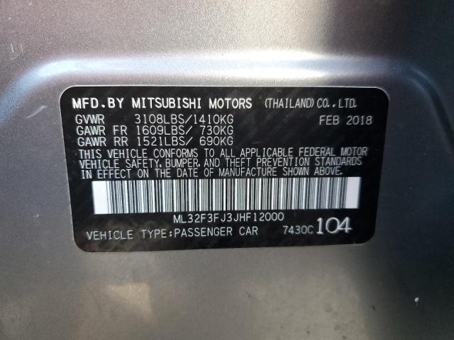 ML32F3FJ3JHF12000 Mitsubishi Mirage G4 Es