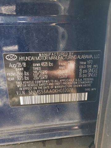 2019 HYUNDAI SANTA FE L - 5NMS53AA0KH032078