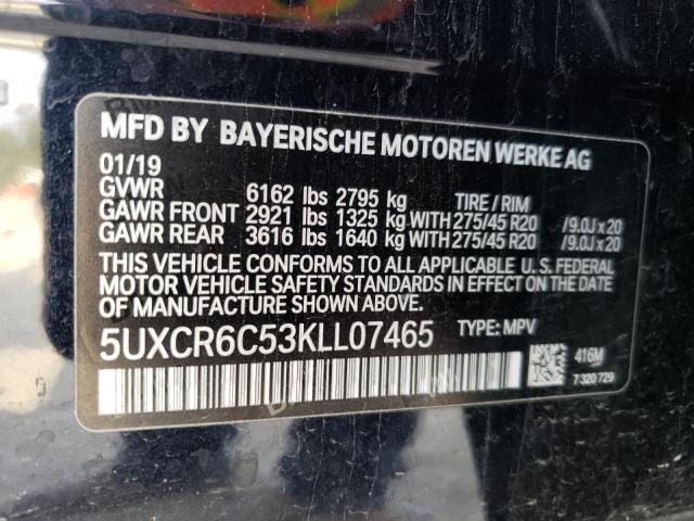 5UXCR6C53KLL07465 BMW X5 XDRIVE4 10