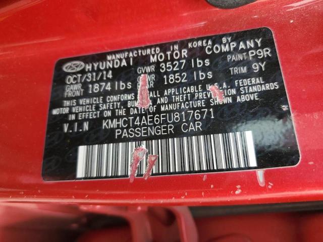 KMHCT4AE6FU817671 Hyundai ACCENT GLS