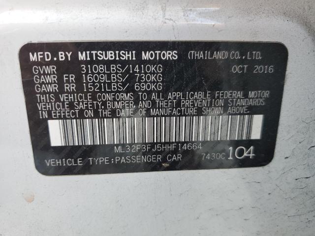 2017 MITSUBISHI MIRAGE ML32F3FJ5HHF14664