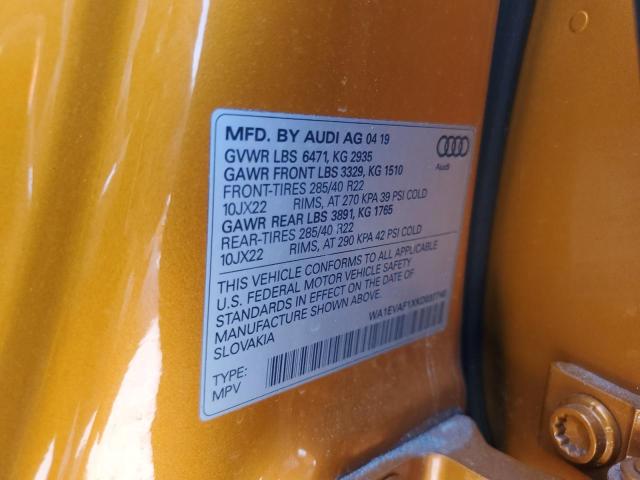 2019 AUDI Q8 PREMIUM - WA1EVAF1XKD037740