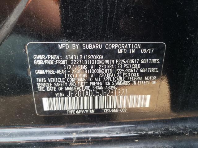 JF2GTADC5JH231321 Subaru Crosstrek Premium