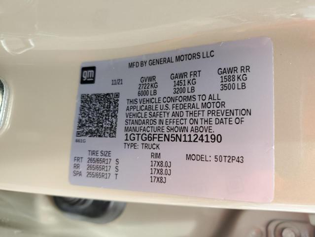 1GTG6FEN5N1124190 GMC Canyon At4