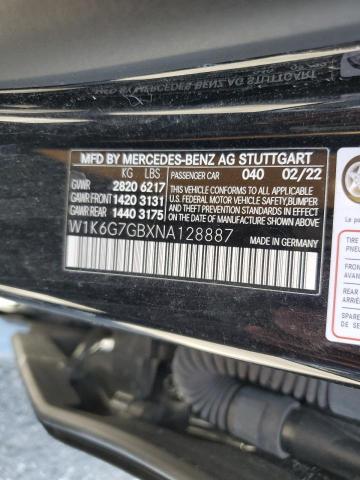 W1K6G7GBXNA128887 Mercedes-Benz S 580 4matic