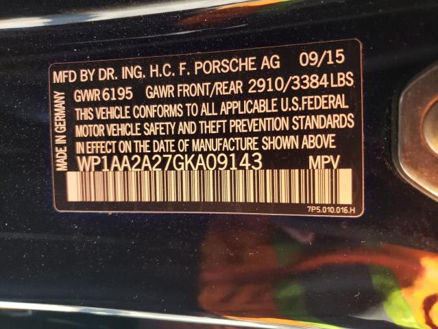 WP1AA2A27GKA09143 Porsche Cayenne