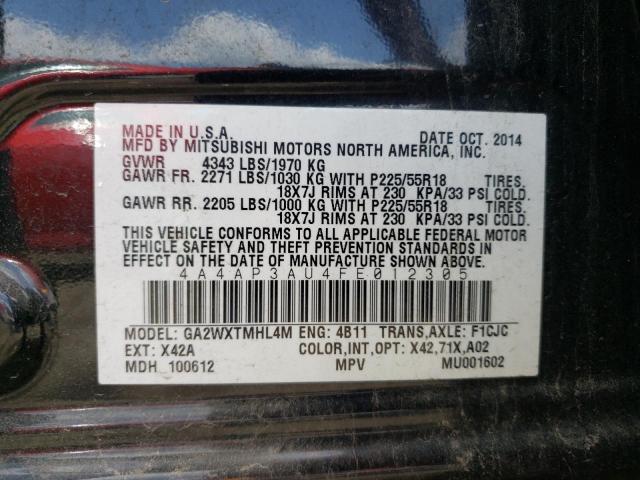 4A4AP3AU4FE012305 Mitsubishi Outlander Sport Es
