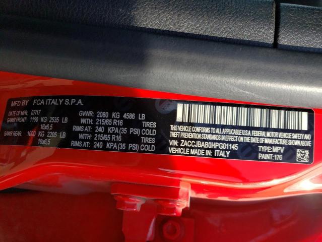 2017 JEEP RENEGADE S - ZACCJBAB0HPG01145