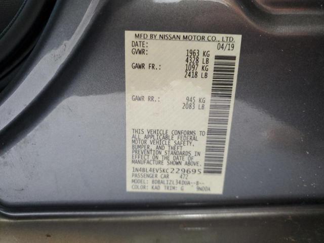 1N4BL4EV5KC229695 Nissan ALTIMA SL