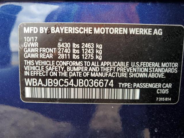 WBAJB9C54JB036674 2018 BMW M5, photo no. 12