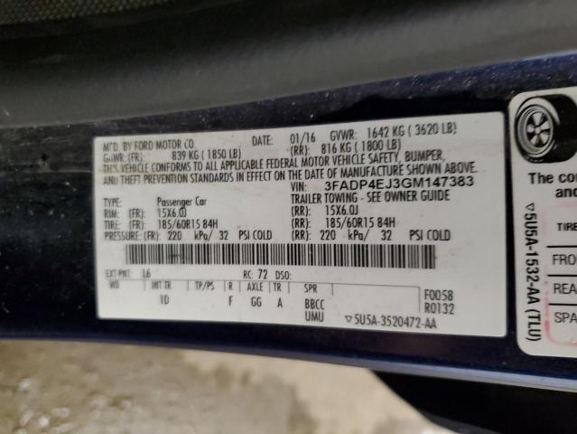 2016 FORD FIESTA 3FADP4EJ3GM147383