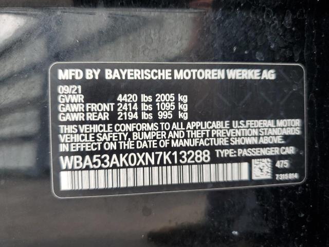 VIN WBA53AK0XN7K13288 2022 BMW 2 Series, 228I no.12