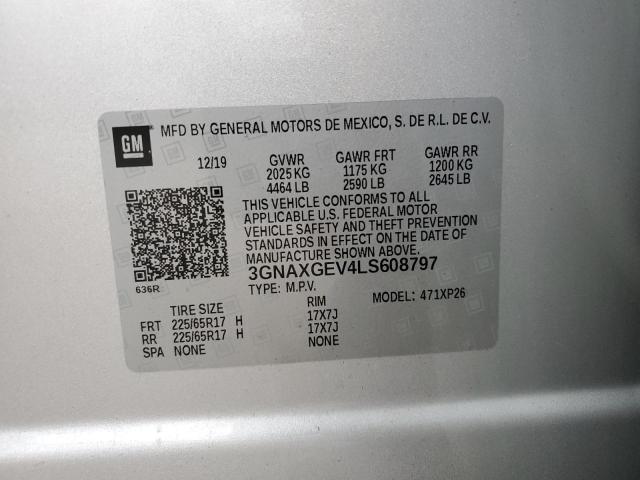 2020 CHEVROLET EQUINOX L - 3GNAXGEV4LS608797