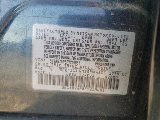 3N1AB7AP8FY219681 Nissan SENTRA S