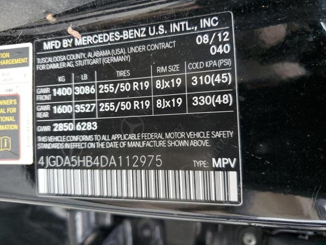 VIN 4JGDA5HB4DA112975 2013 Mercedes-Benz ML-Class, ... no.13