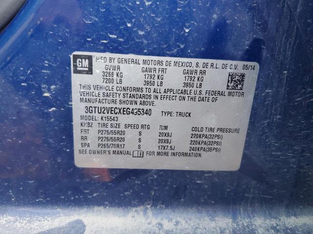 3GTU2VECXEG495340 GMC Sierra K1500 Slt