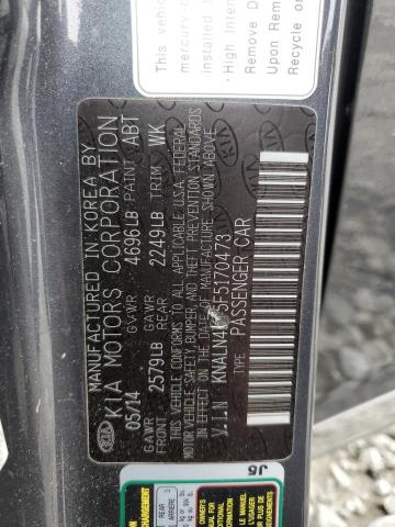 2015 KIA CADENZA PR - KNALN4D75F5170473