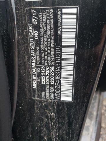 WDDZF4JB3JA318208 Mercedes-Benz E 300