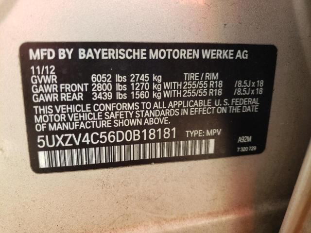 VIN 5UXZV4C56D0B18181 2013 BMW X5, Xdrive35I no.12