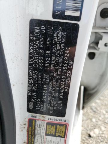 KNADM4A31G6639241 KIA RIO LX